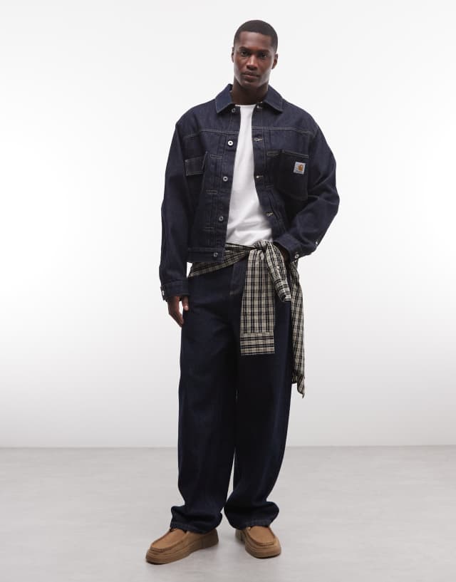Carhartt WIP Belmar denim jacket in blue rinsed | ASOS