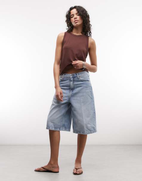 Carhartt WIP belmont shorts with cinch back belt in bleach wash