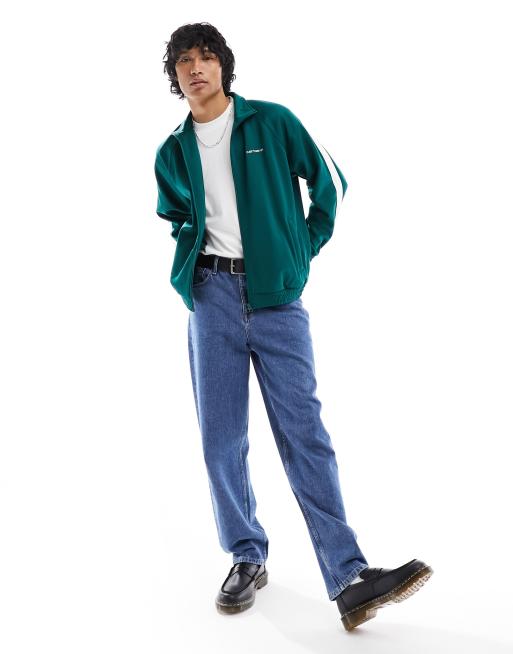 Carhartt WIP benchill track jacket in green | ASOS