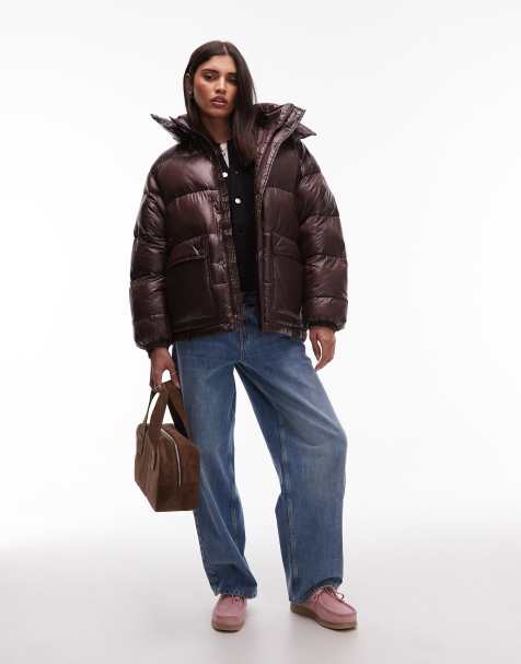 Carhartt WIP benton puffer jacket in dark brown