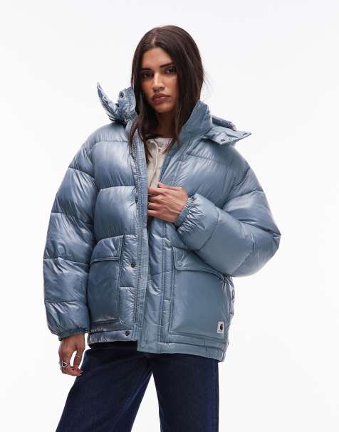 Carhartt WIP benton puffer jacket in light blue - view 1