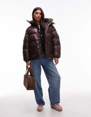 Carhartt WIP - Benton - Steppjacke in Dunkelbraun-Brown