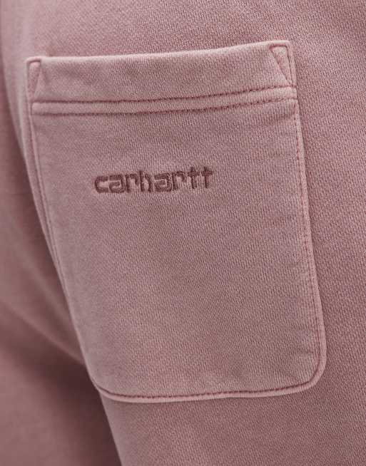 Carhartt WIP benton straight leg joggers in dusky pink, 3 of 5