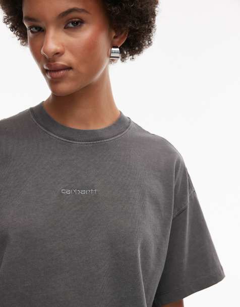 Carhartt WIP benton t-shirt in washed black - view 1