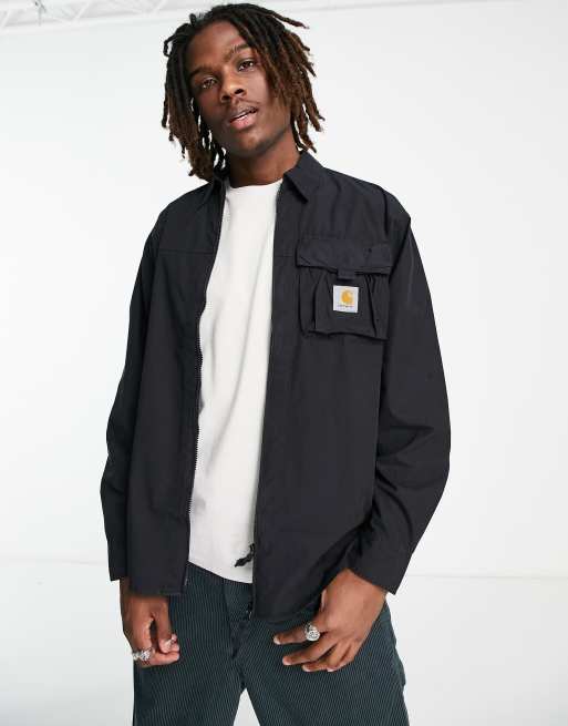 Carhartt WIP – Berm – Czarna lekka koszula wierzchnia