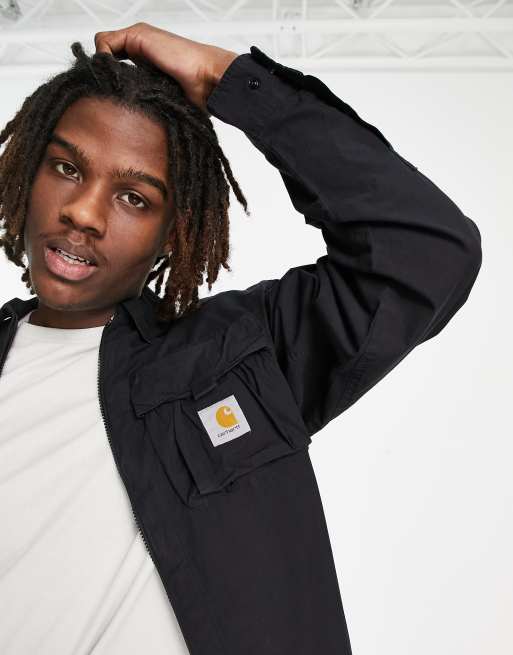 Carhartt WIP berm lightweight overshirt in black