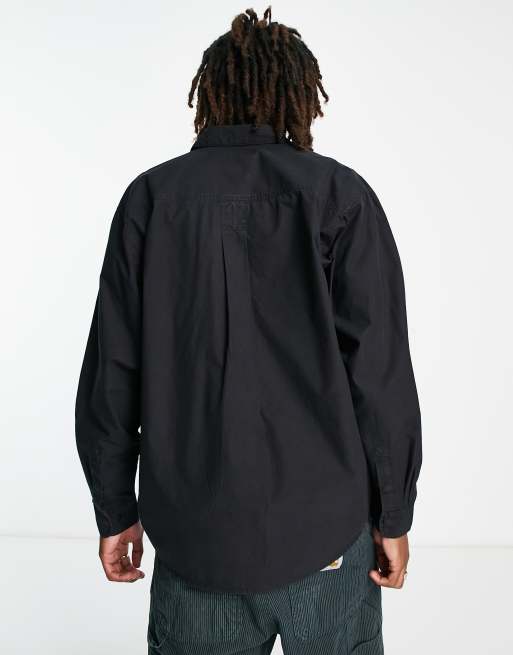 Carhartt WIP berm lightweight overshirt in black