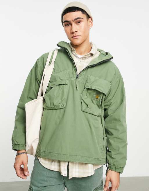 Carhartt WIP berm pullover lightweight jacket in green | ASOS