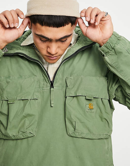 Carhartt WIP berm pullover lightweight jacket in green