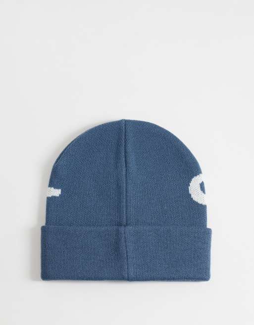 Carhartt WIP berretto con logo grande cut-out blu, 2 di 3