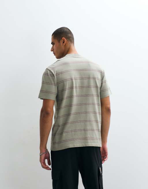Carhartt WIP – Bert – Gestreiftes T-Shirt in Grün, 5 von 5