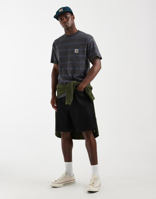 Carhartt WIP bert stripe t-shirt in grey, 2 of 5