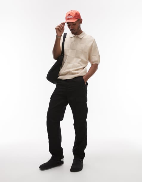 Carhartt WIP – Beżowa koszulka polo w szachownicę - view 1