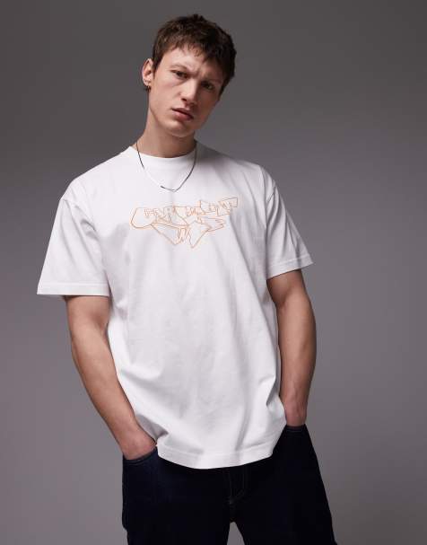 Carhartt WIP – Biały T-shirt z napisem z logo - view 1