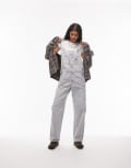 [Carhartt WIP] Carhartt WIP bib overall straight leg denim dungarees in grey wash XS GREY