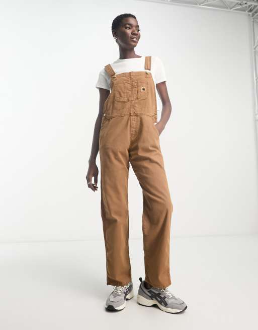 Carhartt WIP bib overalls in brown