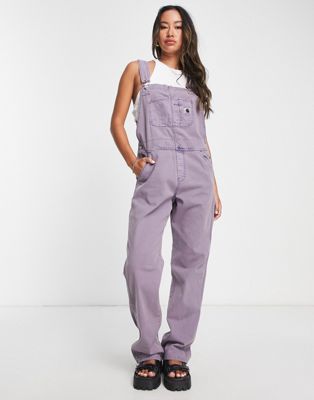 Carhartt WIP bib overalls in lilac