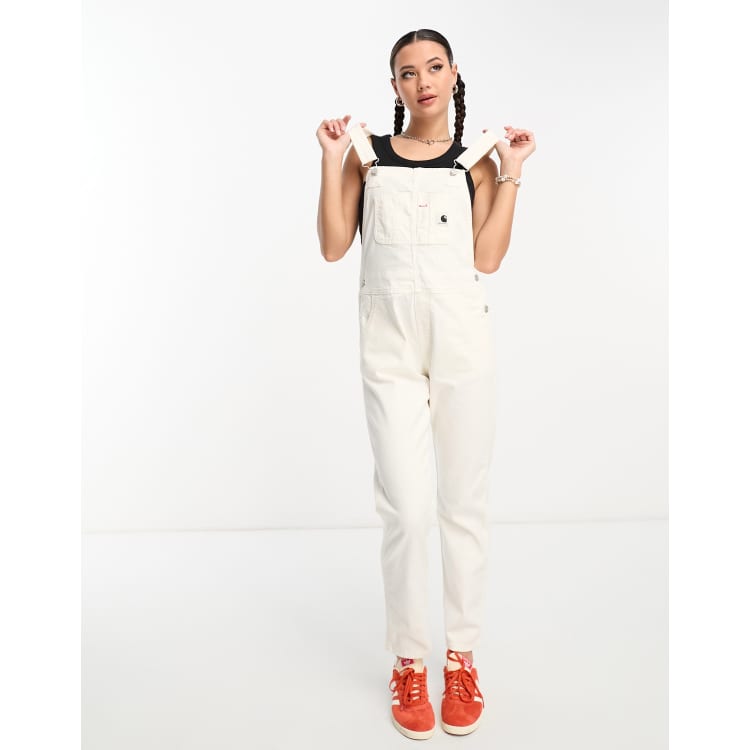 Carhartt WIP bib overalls in white | ASOS