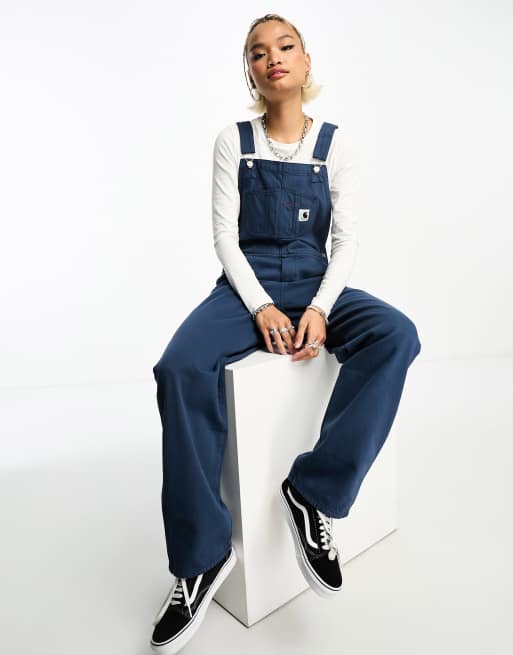 Carhartt WIP bib twill overall straight leg in blue