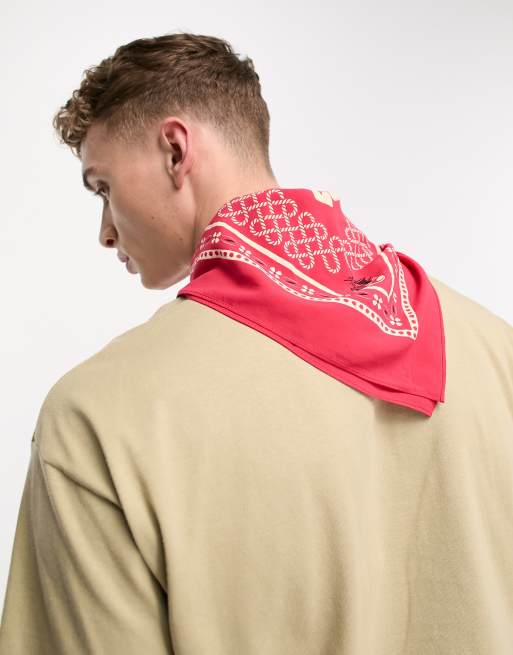 Carhartt WIP Big Buck bandana in red, 2 of 4