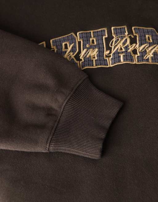 Carhartt WIP big school oversized sweatshirt in dark brown | ASOS