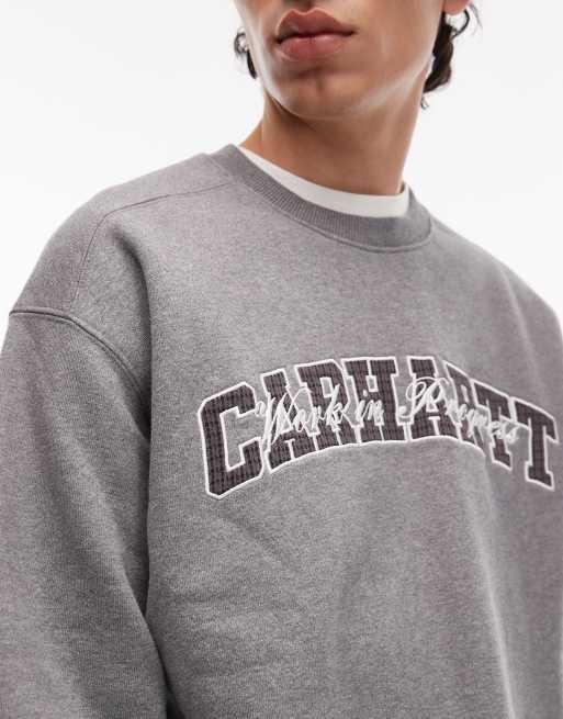 Carhartt WIP big school oversized sweatshirt in grey | ASOS