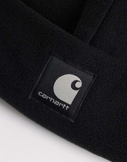 Carhartt WIP Blevin fleece beanie in black, 3 of 3