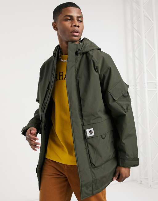 Carhartt WIP bode lined parka in khaki | ASOS