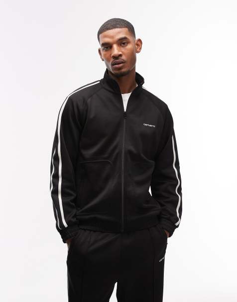 Carhartt WIP bolar track jacket co-ord in black - view 1