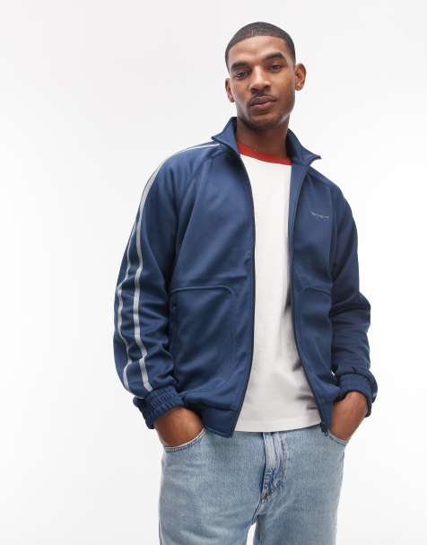 Carhartt WIP Bolar track jacket in dark blue - view 1
