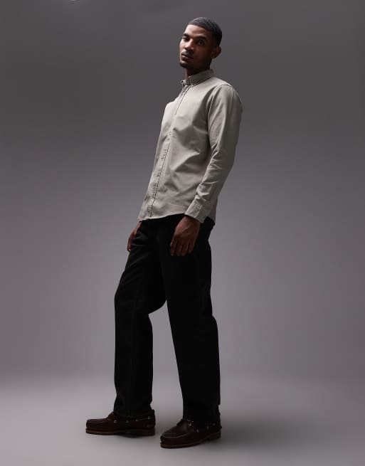 Carhartt WIP - Bolton - Camicia Oxford a maniche lunghe color puddle