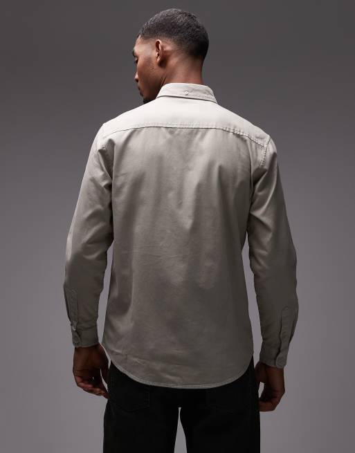 Carhartt WIP – Bolton – Langärmliges Oxford-Hemd in Steinbeige, 3 von 5
