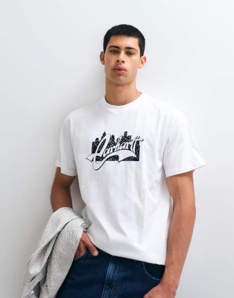 Carhartt WIP Boogie Night T-Shirt mit Frontgrafik in Weiß - view 1