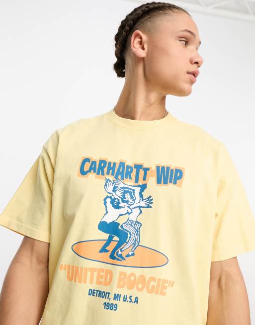 Carhartt WIP boogie t-shirt in yellow | ASOS
