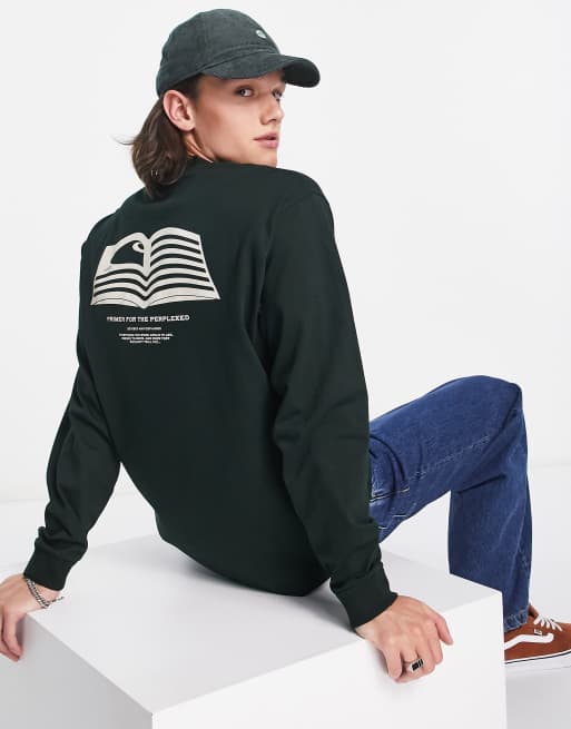 Carhartt WIP – Book State – Grön, långärmad topp