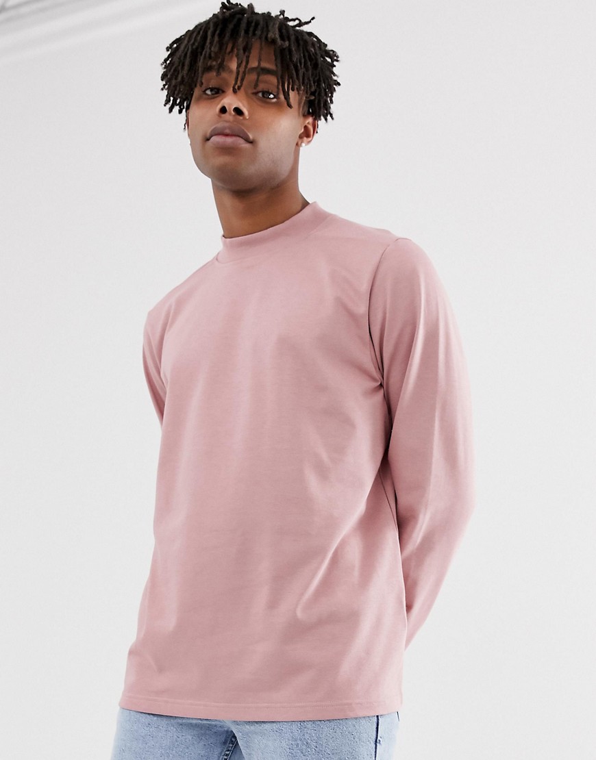 Carhartt WIP - Boxwood - Hoogsluitend T-shirt met lange mouwen in roze