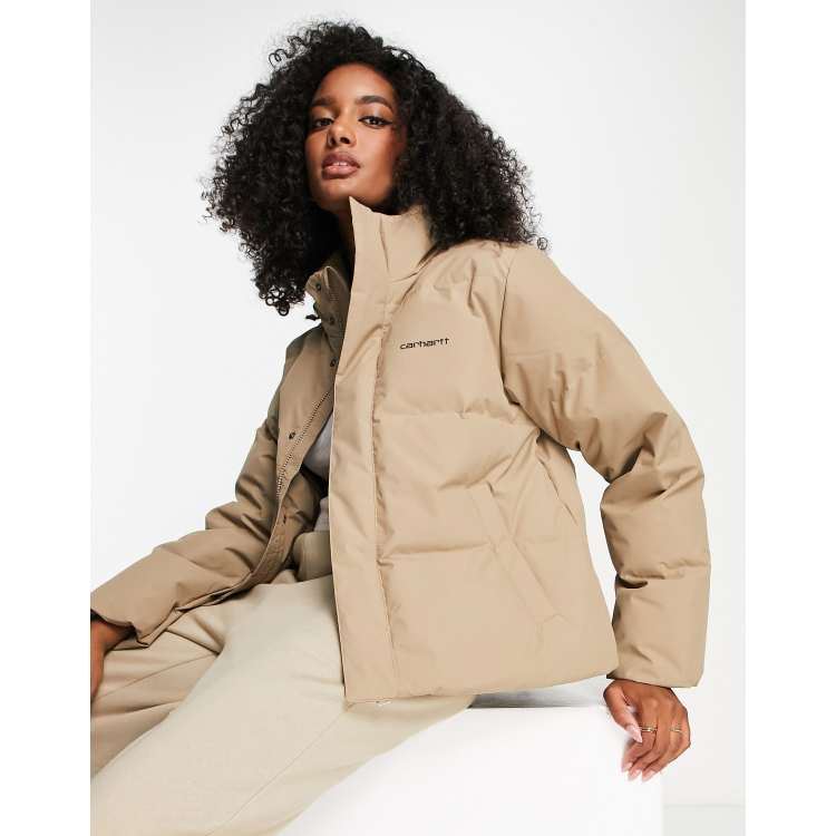 Carhartt WIP boxy fit puffer coat in soft touch sand