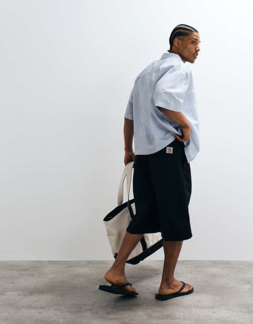 Carhartt WIP Brader loose fit shorts in black, 5 of 5