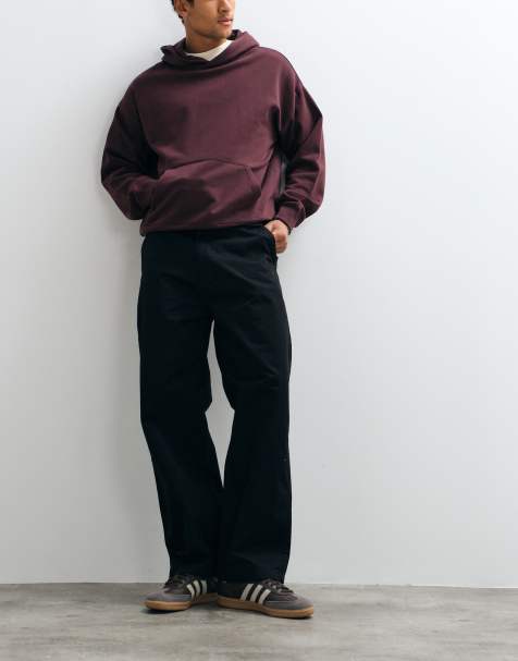 Carhartt WIP Brady relaxed straight fit trousers in black - view 1