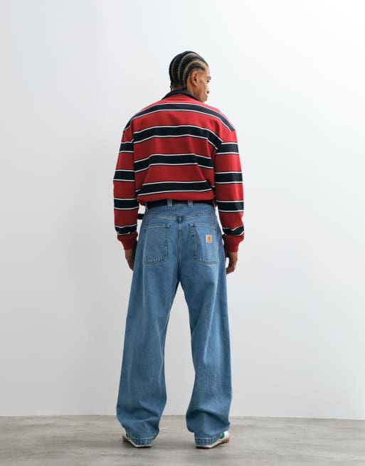 Carhartt WIP Brandon baggy denim jeans in stone bleached blue, 4 of 7