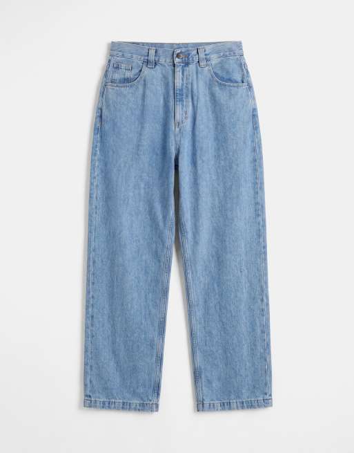Carhartt WIP Brandon baggy denim jeans in stone bleached blue, 6 of 7