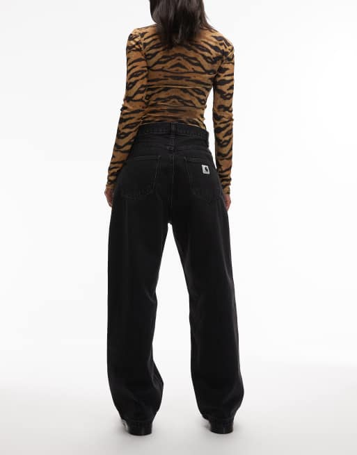 Carhartt WIP Brandon Baggy-Jeans mit lockerem, geradem Schnitt in Schwarz, 3 von 5
