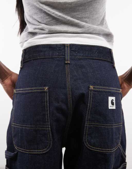 Carhartt WIP Brandon Baggy-Jeans mit lockerem Schnitt und Single-Knee in dunkler Waschung Blau, 4 von 5