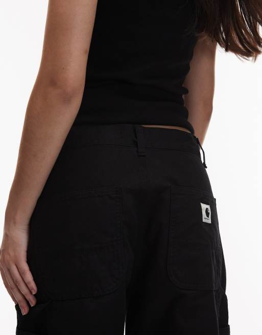 Carhartt WIP Brandon baggy loose fit single knee jeans in black wash, 4 of 5