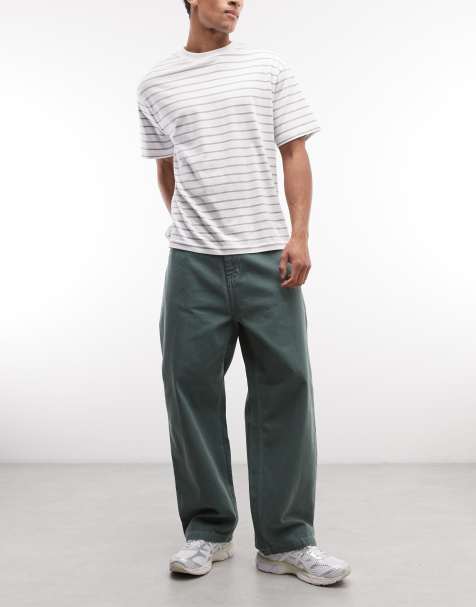 Carhartt WIP Brandon baggy loose straight fit jeans in kaki - view 1