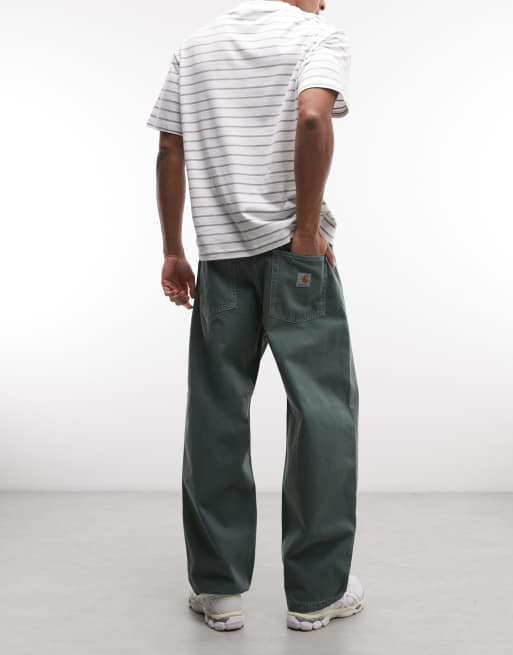 Carhartt WIP Brandon Baggy Loose Straight Fit Jeans in Khaki, 3 von 5