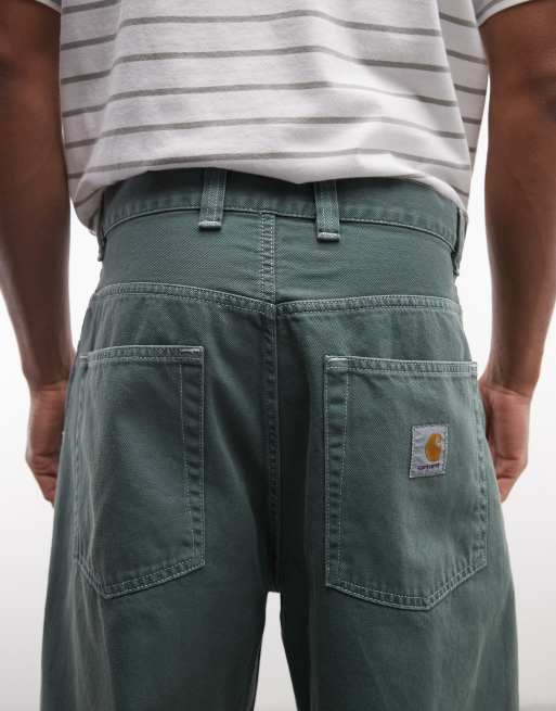 Carhartt WIP Brandon Baggy Loose Straight Fit Jeans in Khaki, 5 von 5