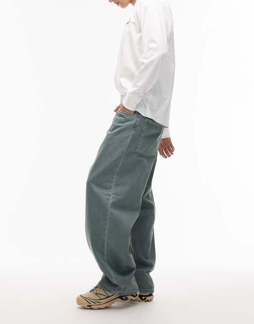 Carhartt WIP brandon baggy trousers in green, 3 of 5