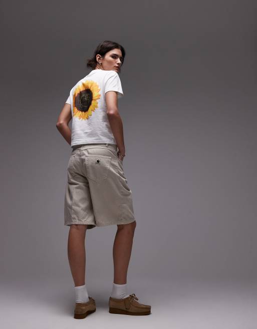 Carhartt WIP - Brandon - Beige denimshorts i løs pasform, 2 af 5