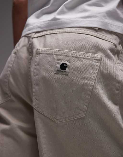 Carhartt WIP - Brandon - Beige denimshorts i løs pasform, 3 af 5